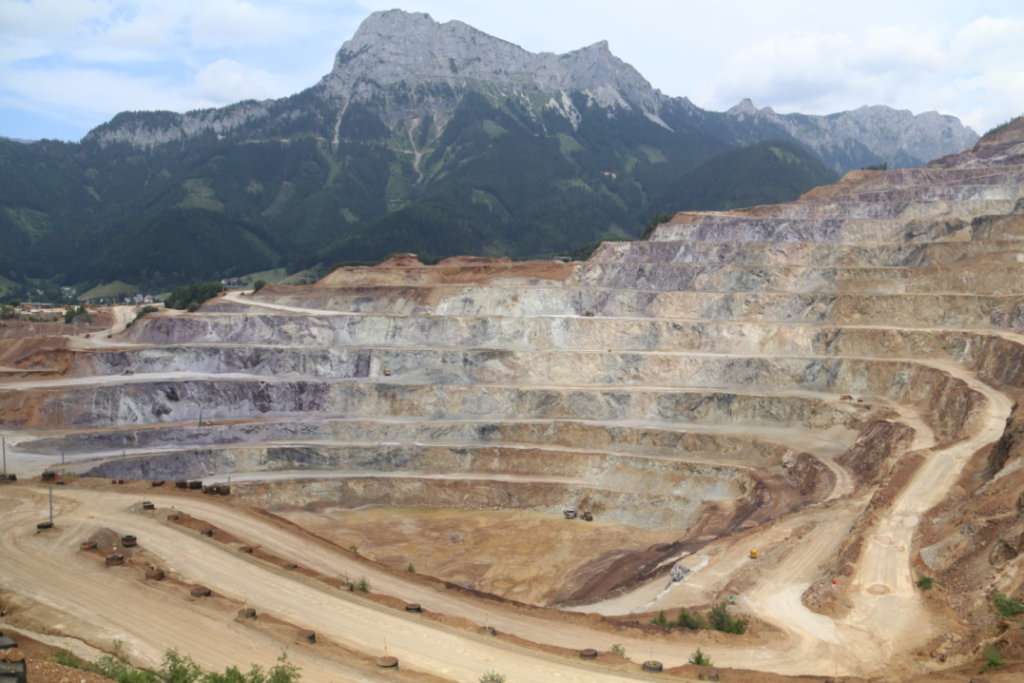 A mountainous ore site.