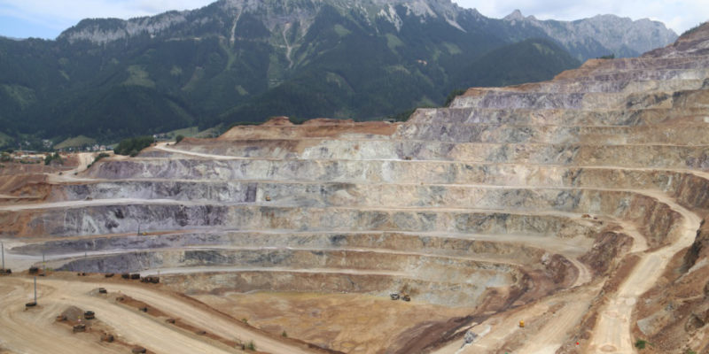 A mountainous ore site.