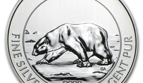 2013 Silver Royal Canadian Mint Polar Bear (1.5 Oz.)