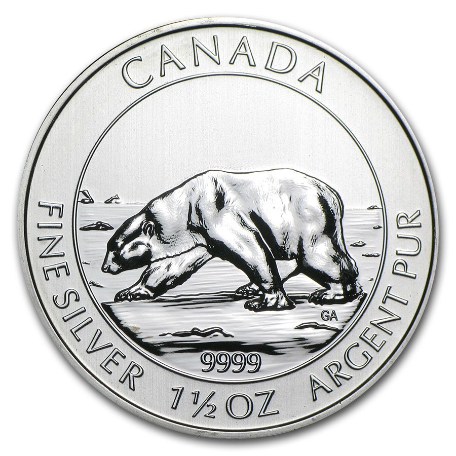 Silver Royal Canadian Mint Polar Bear Coin