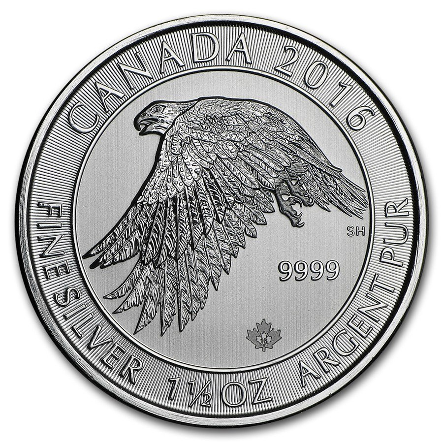 Silver Snow Falcon Coin