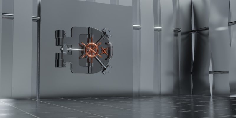A 3D image of a vault storage
