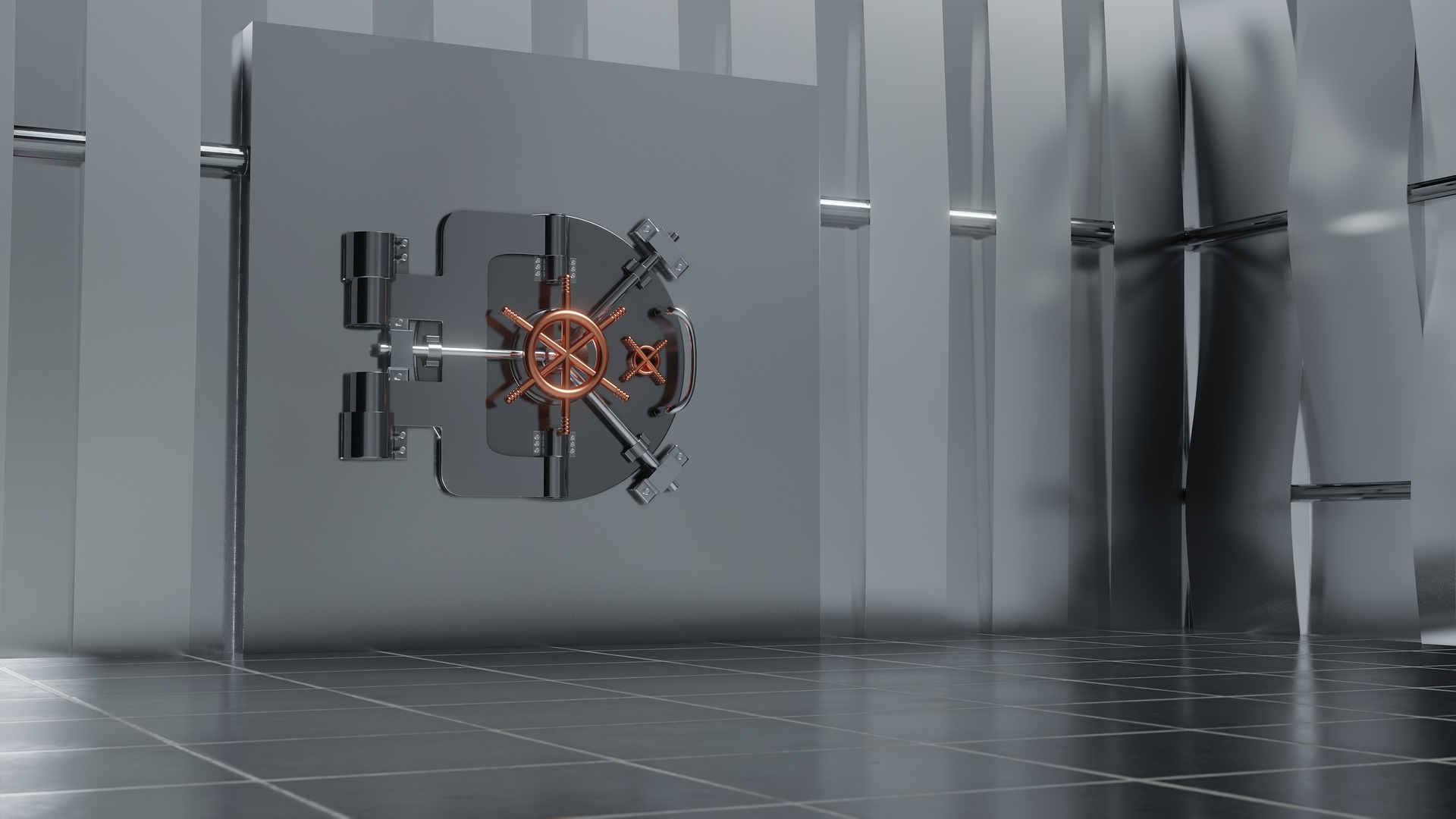 A 3D image of a vault storage