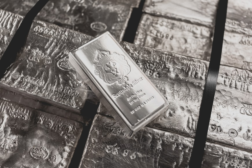 A stack of silver bars.