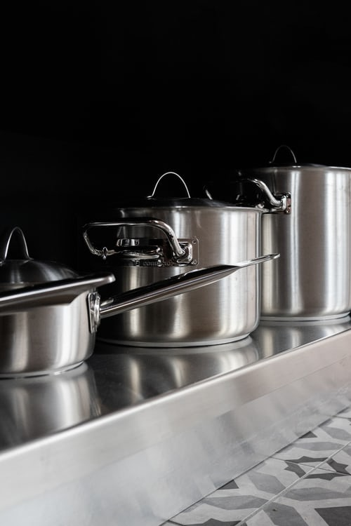 cooking pots made of stainless steel