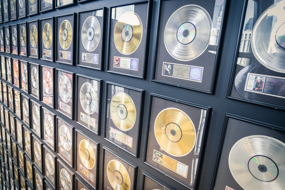 Hall of Fame with platinum and gold records