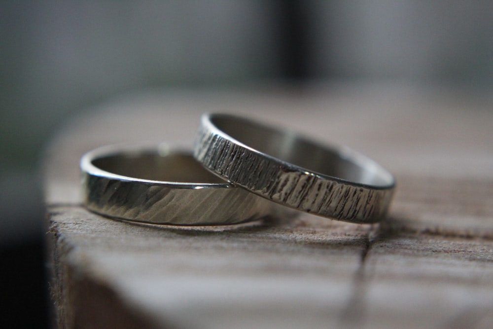 A pair of silver rings