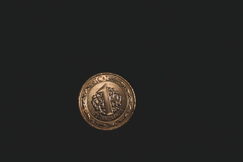 A gold bullion coin