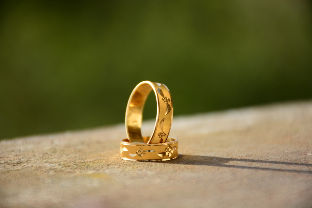 A couple of rings made from gold filled pieces