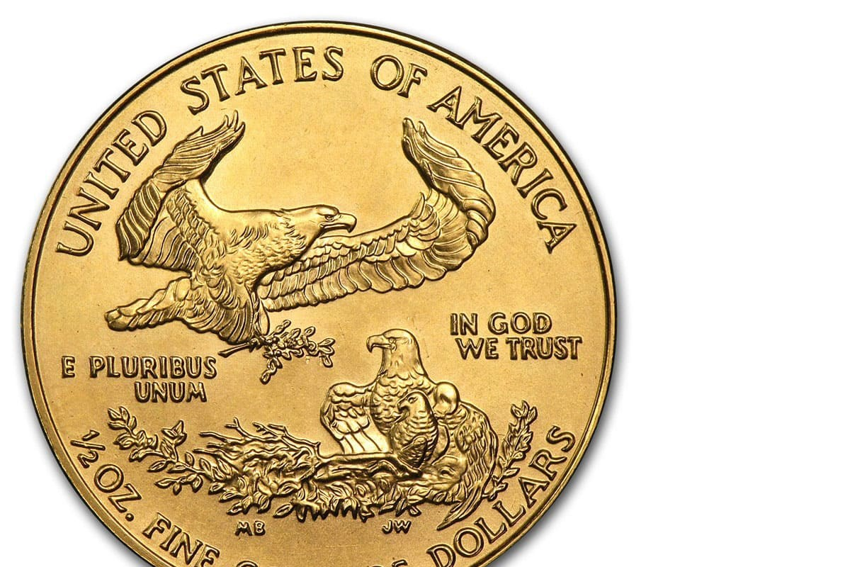 Back side of the American Eagle Gold Coin