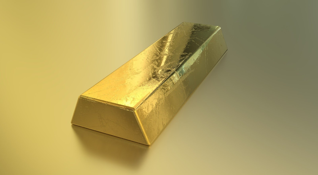 A gold bar bought from a metal’s exchange.