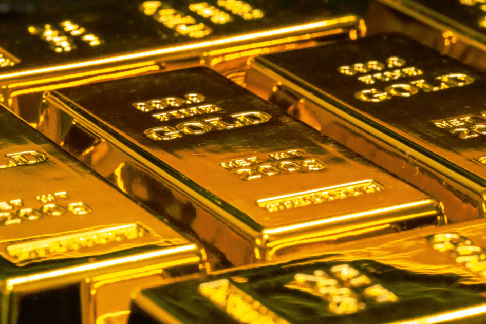 Gold bars with engravings.