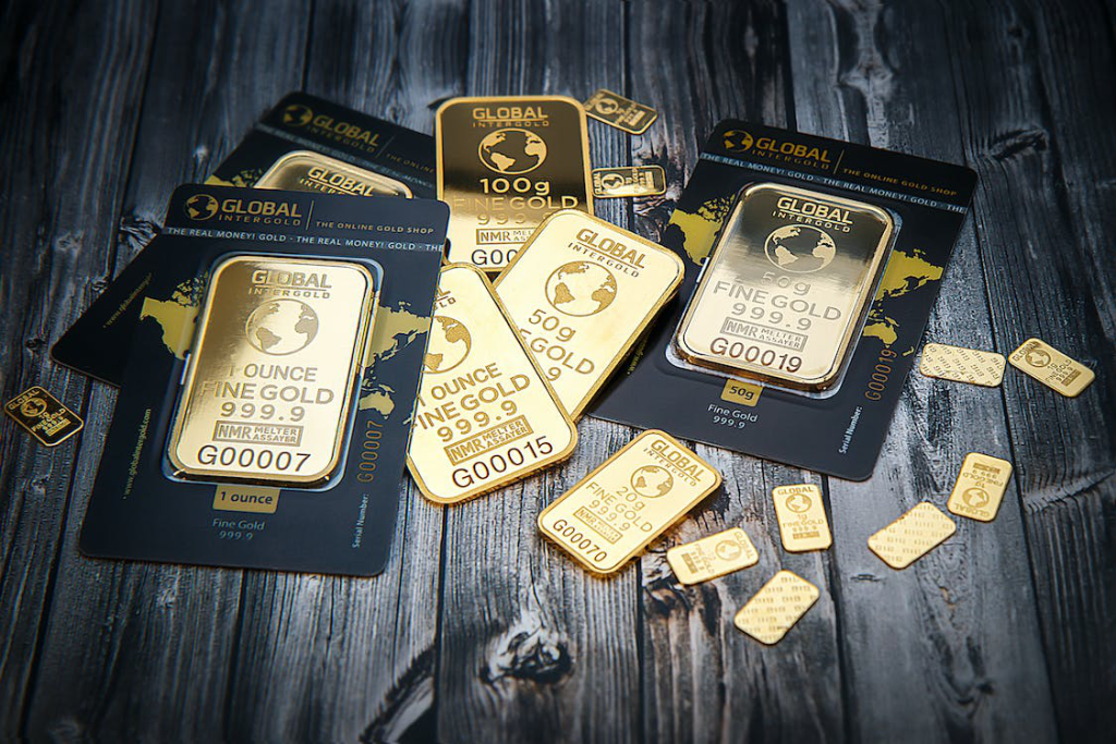 Assorted gold bars