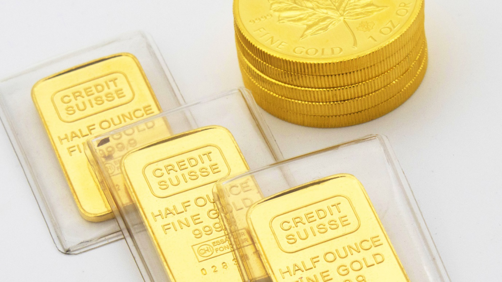 Engraved Gold Bars and Coins