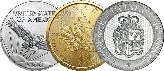 A Gold, a Silver, and a Platinum Coin Featured at Orion Metal Exchange