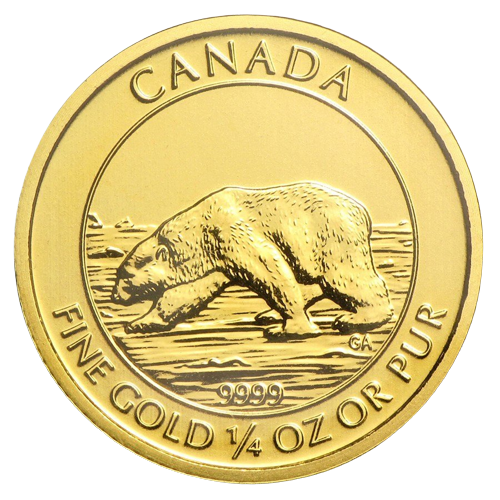 2013-gold-royal-canadian-mint-polar-bear-front