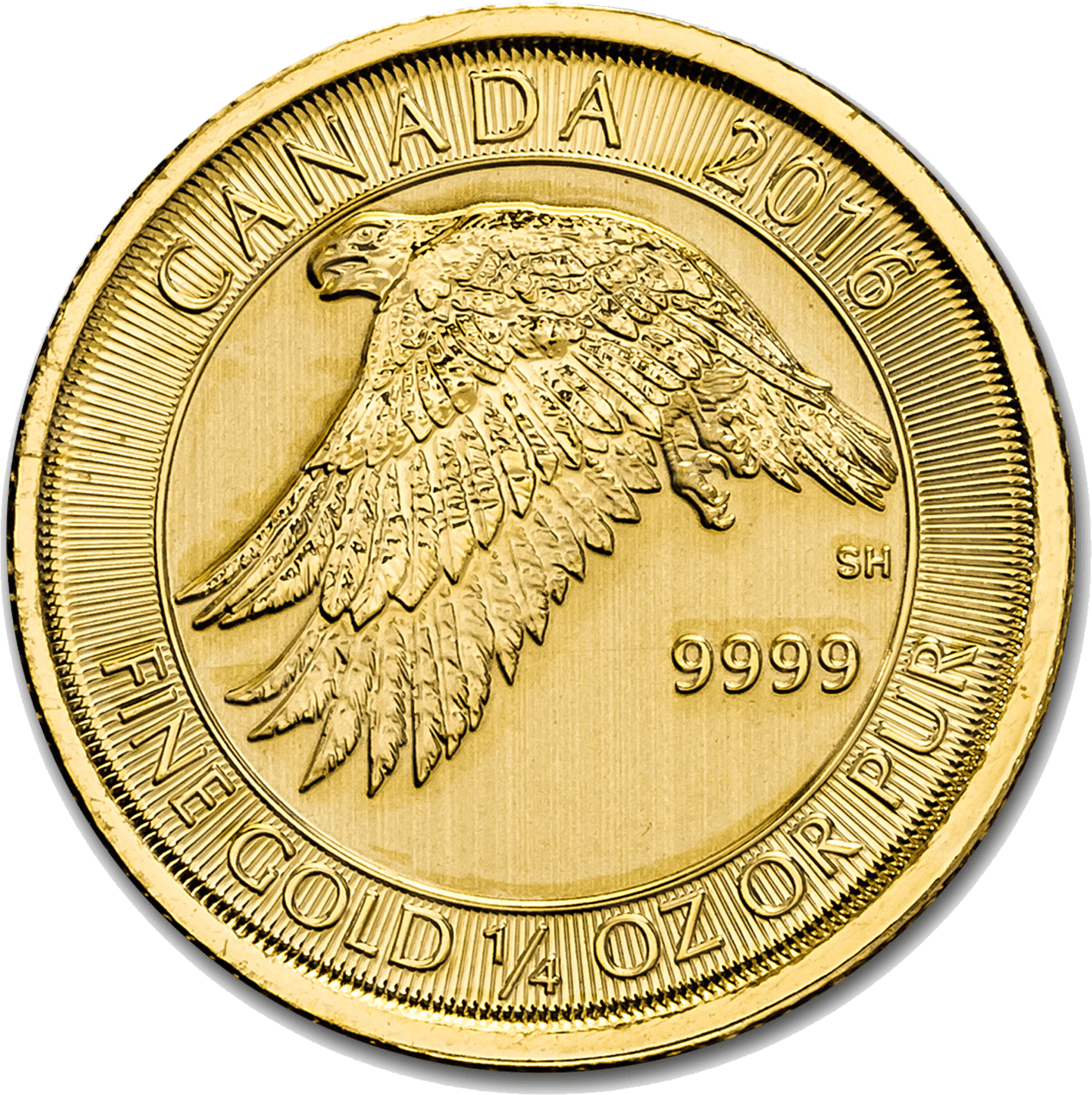 2016 Gold Royal Canadian Mint Snow Falcon