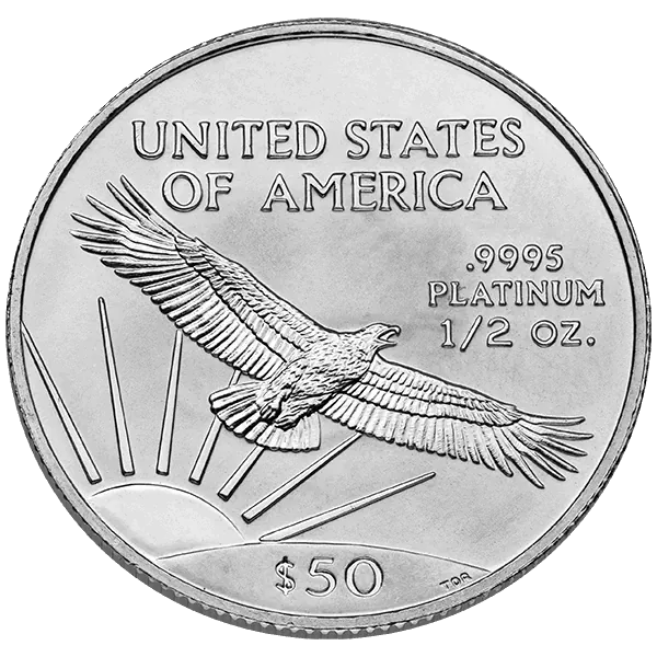 American Eagle 1/2 oz Platinum Coin BU - Image 2
