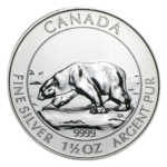2013 Royal Canadian Mint Polar Bear 1.5 oz Silver Coin BU