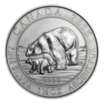2015 Royal Canadian Mint Polar Bear & Cub 1.5 oz Silver Coin BU