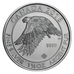 2016 Royal Canadian Mint Snow Falcon 1.5 oz Silver Coin BU