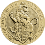 Great Britain Queens Beast 1 oz Gold Coin BU