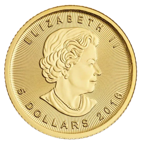 Canadian Maple Leaf 1/10 oz Gold Coin BU - Image 2