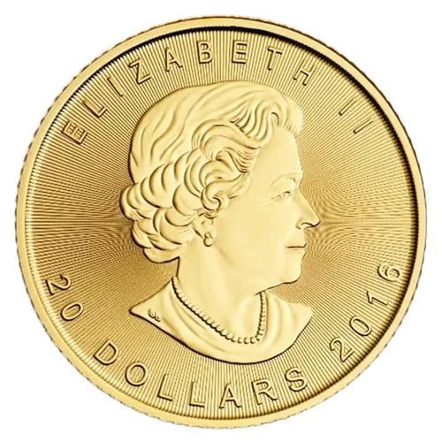 Canadian Maple Leaf 1/2 oz Gold Coin BU - Image 2