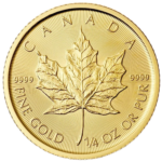 Canadian Maple Leaf 1/4 oz Gold Coin BU