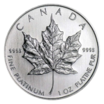 Canadian Maple Leaf 1 oz Platinum Coin BU