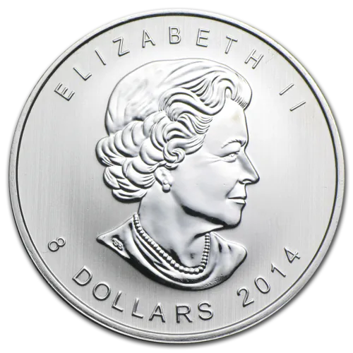 2014 Royal Canadian Mint Arctic Fox 1.5 oz Silver Coin BU - Image 2